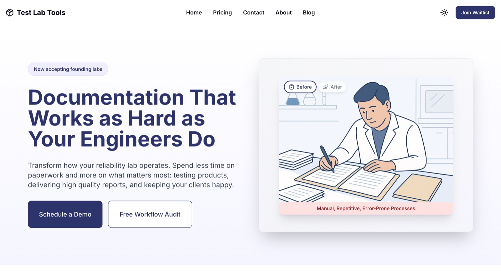 Test Lab Tools website